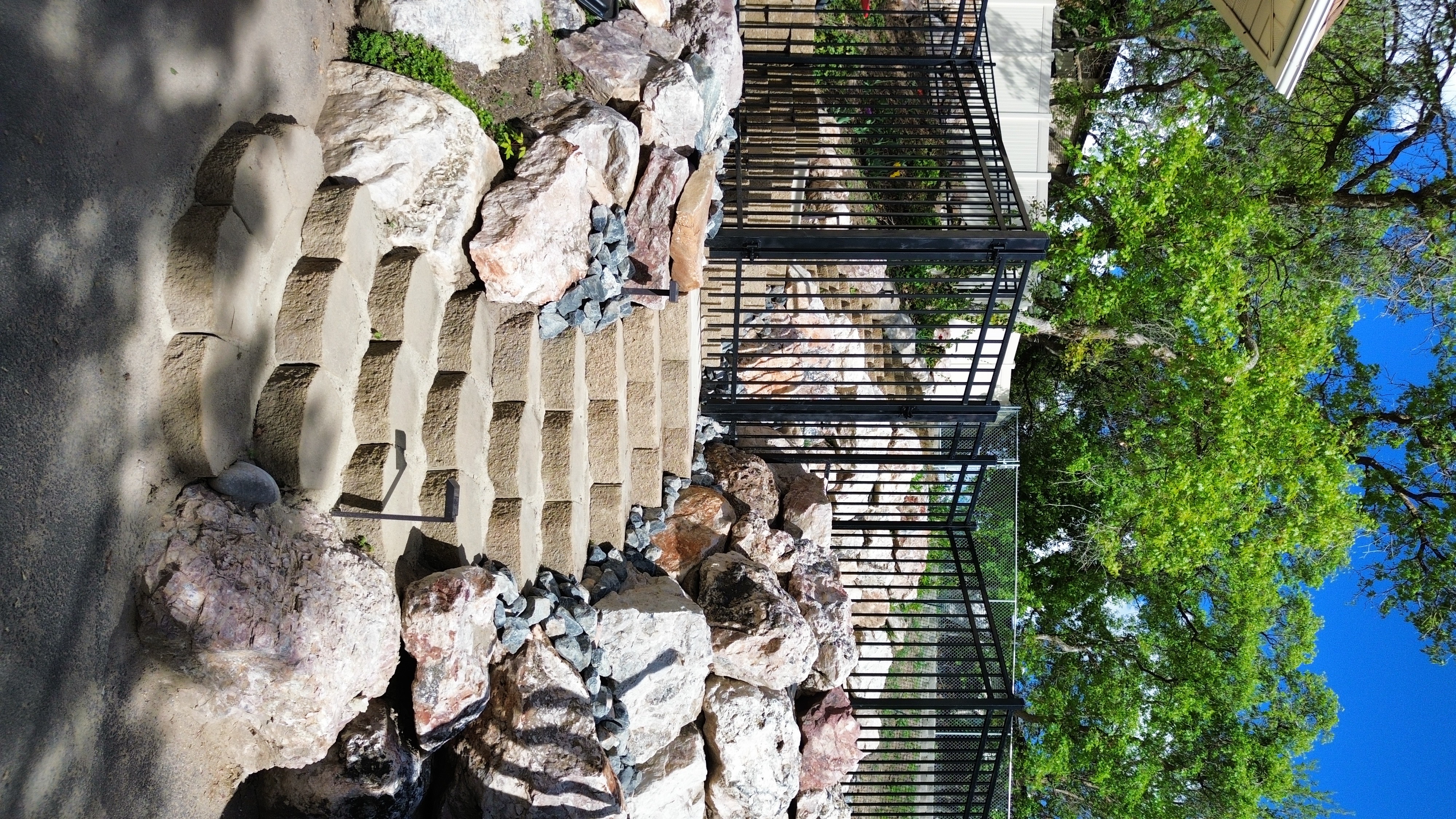 Aerial landscape project view by EC Landscaping in Roy Utah
