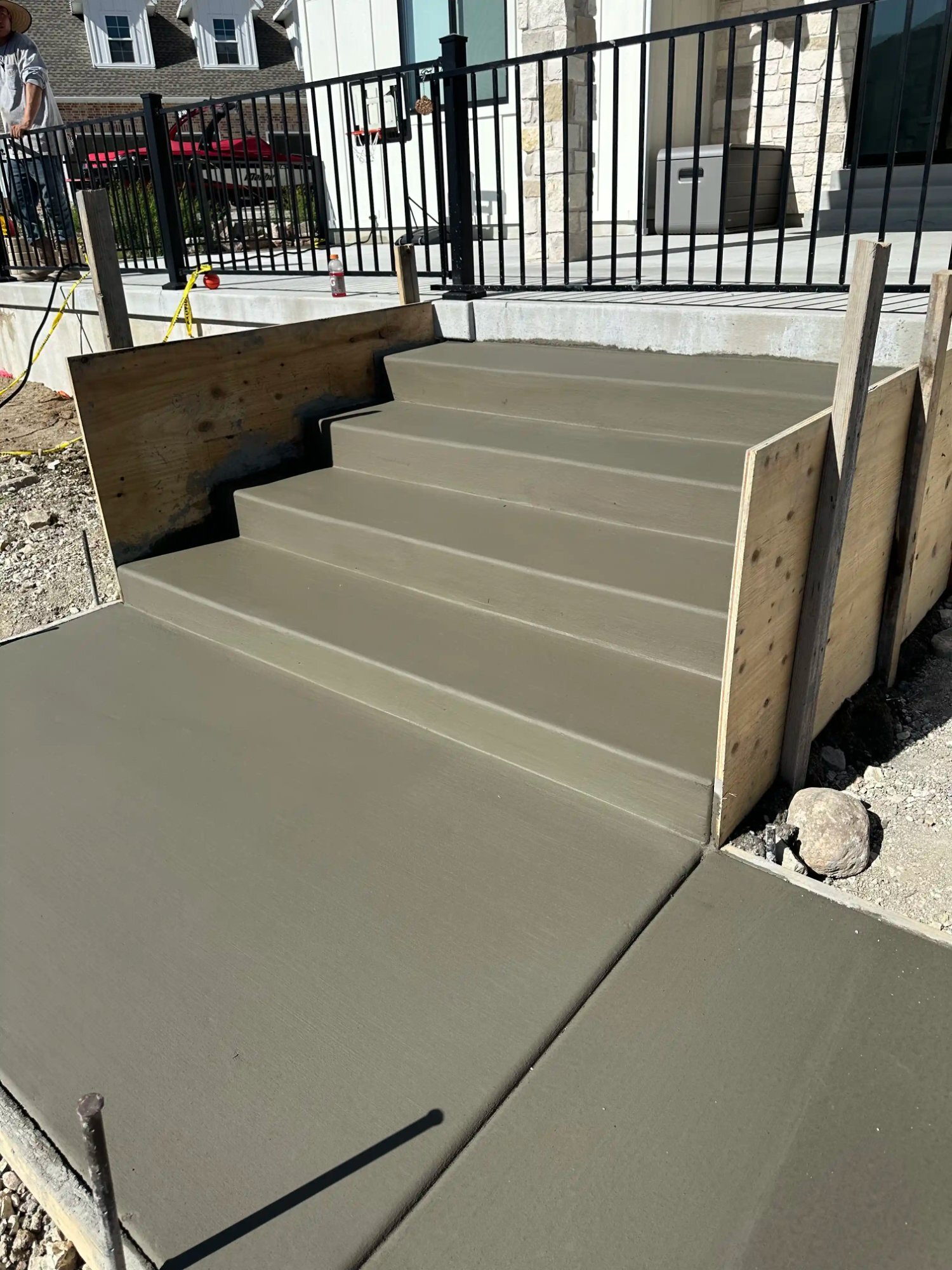 Concrete steps fresh pour front entry Utah