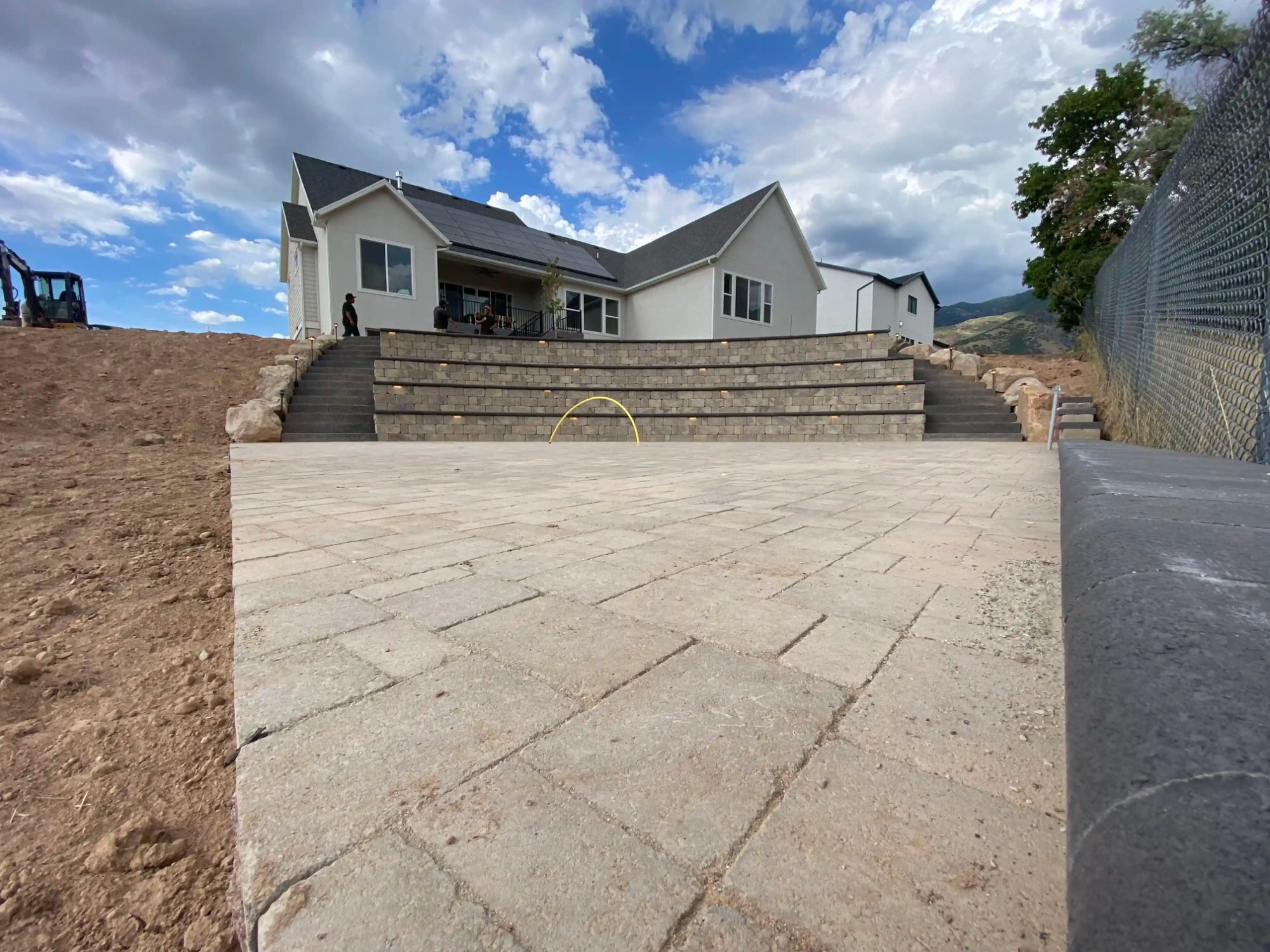 Hillside terraced paver system Utah