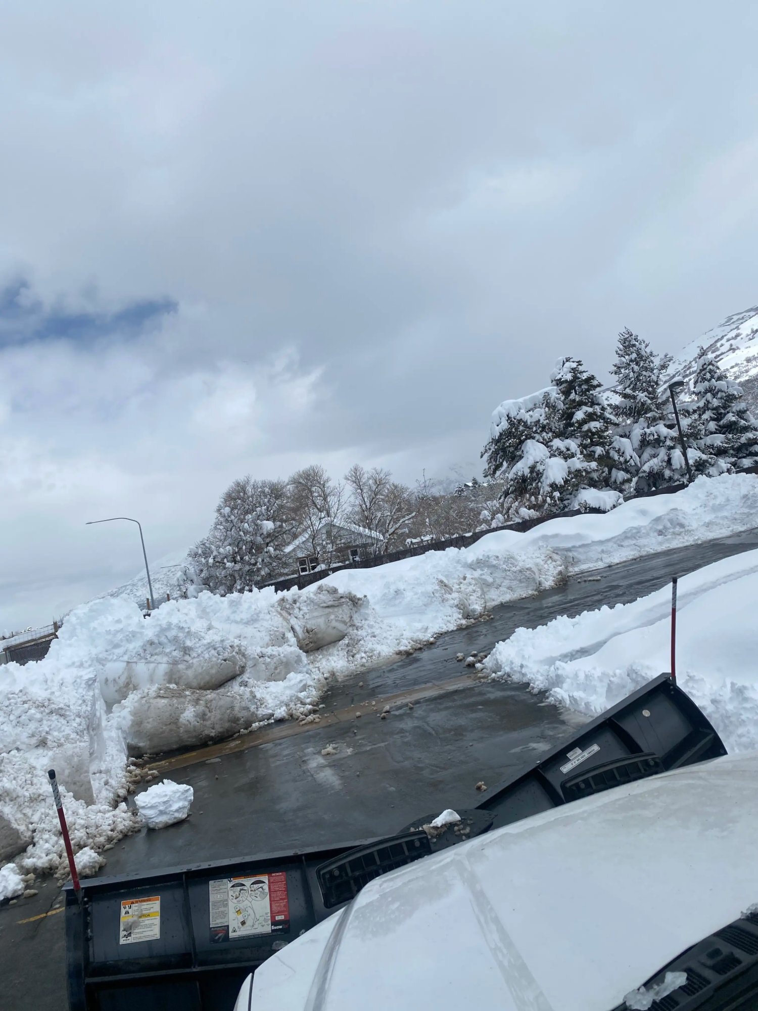 Plow truck cab view snow removal Utah
